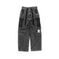 COTTON SATIN CARGO TROUSERS