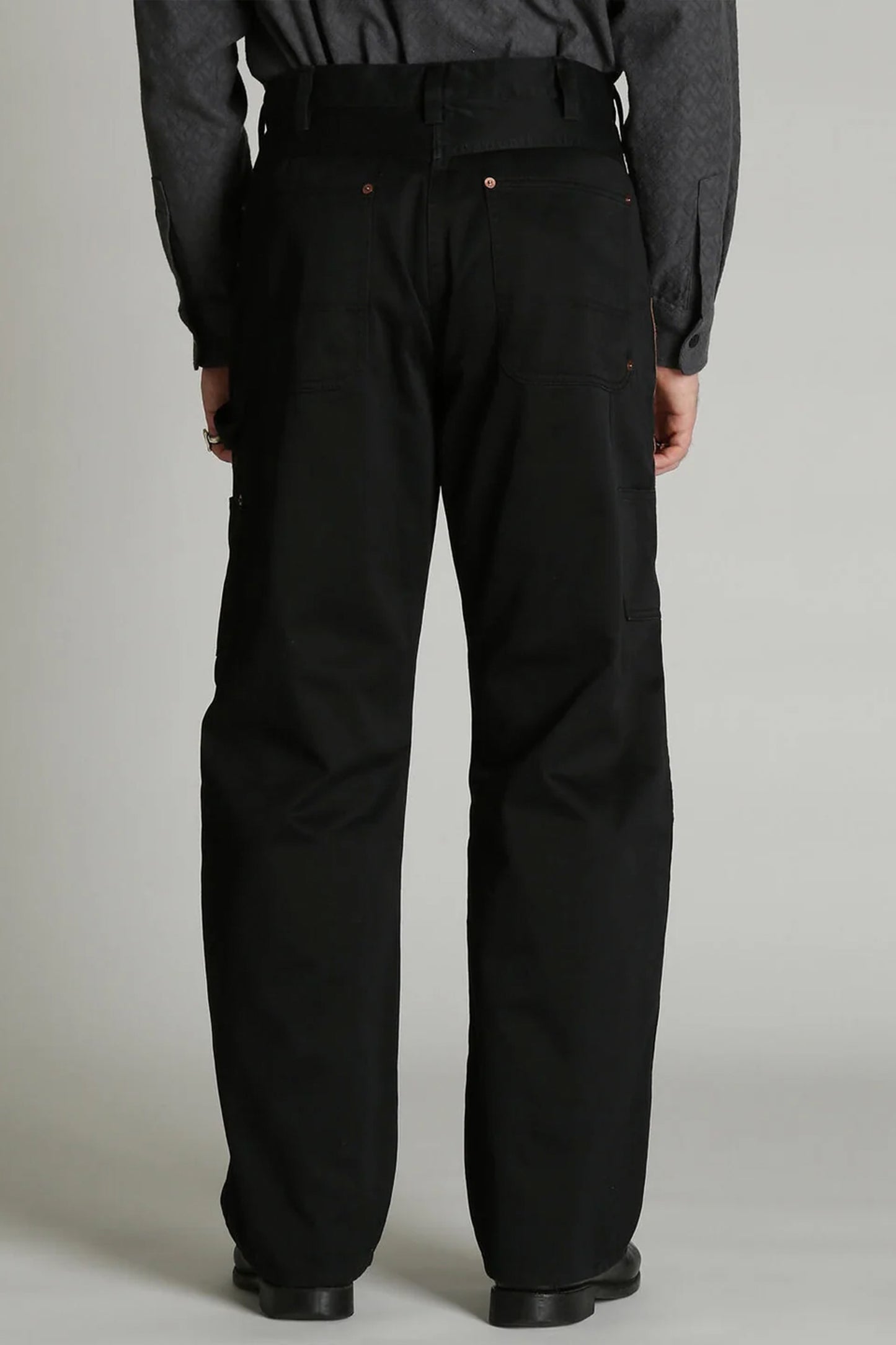 LEATHER COMB. DOUBLE KNEE PANTS