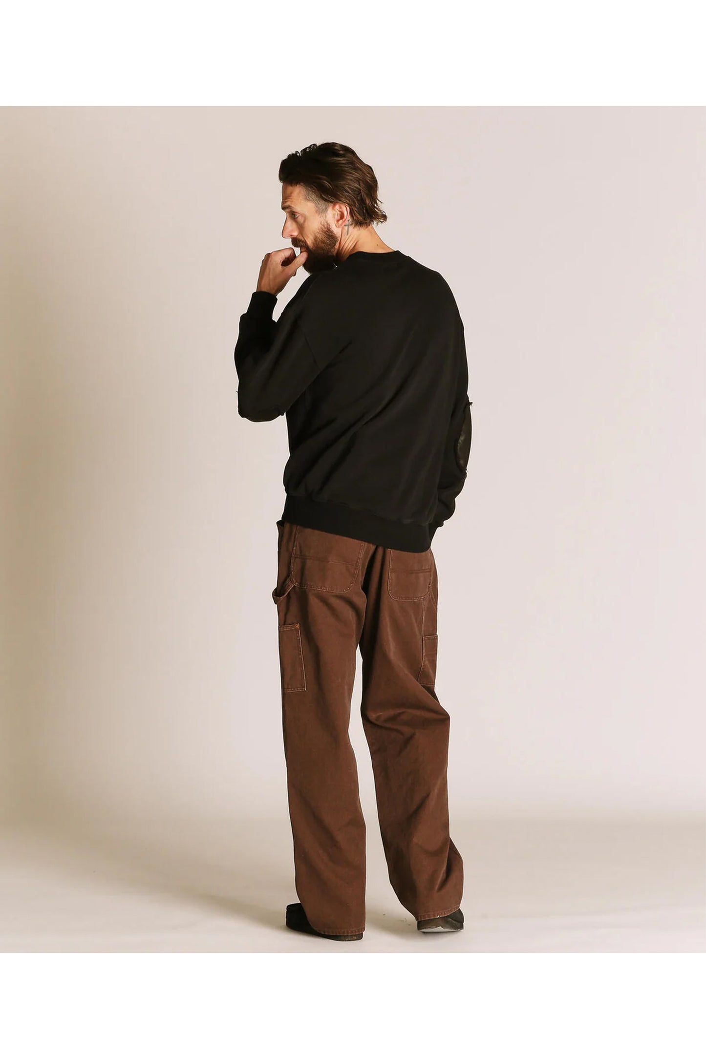 LEATHER ELBOW PATCH SWEAT