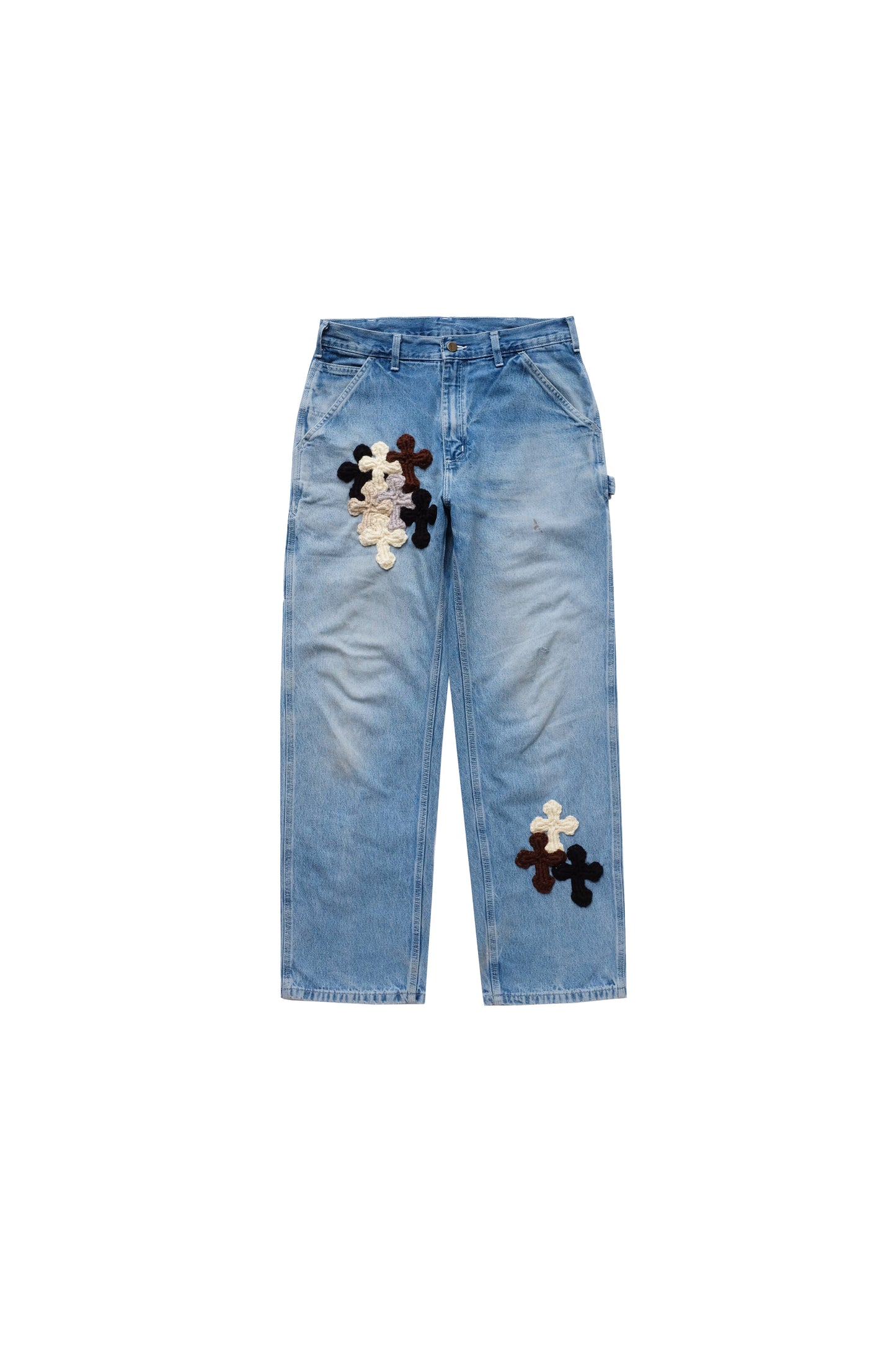 3D cross knit Denim