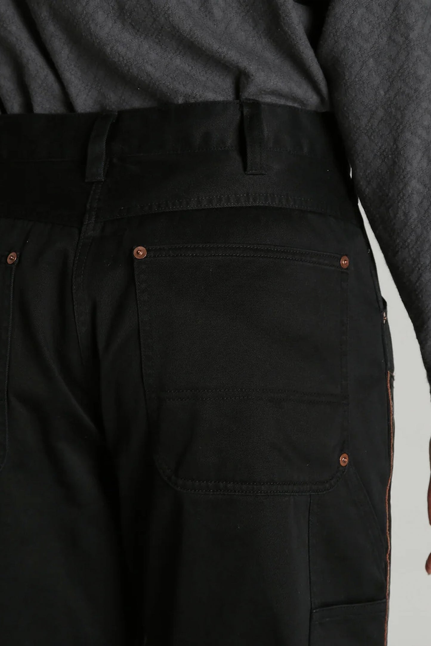 LEATHER COMB. DOUBLE KNEE PANTS