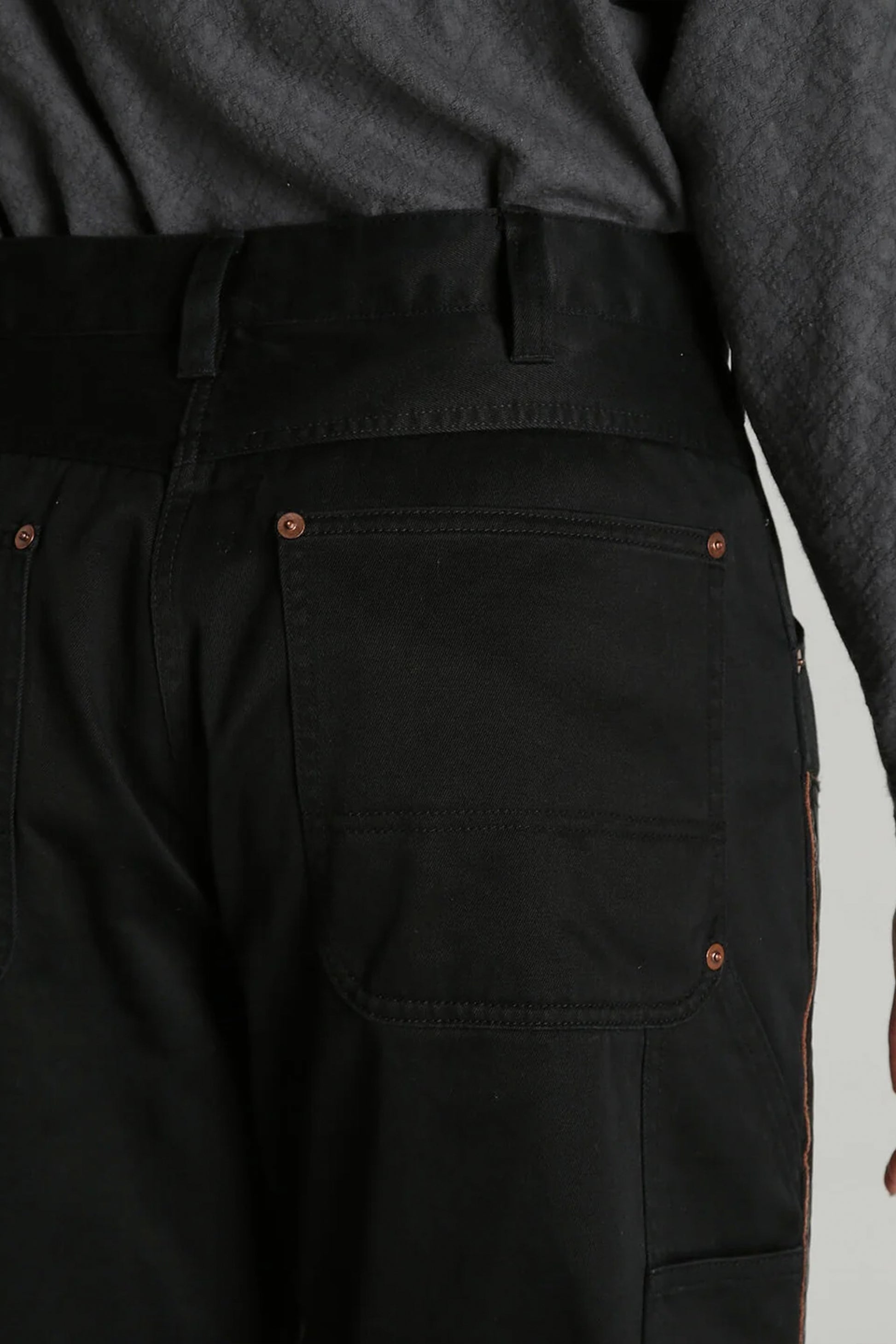 LEATHER COMB. DOUBLE KNEE PANTS