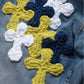3D cross knit Denim