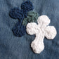3D cross knit Denim