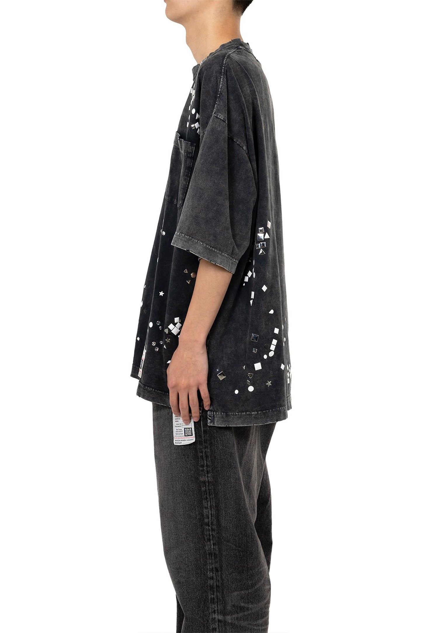 EMBELLISHED BLEACHED TEE