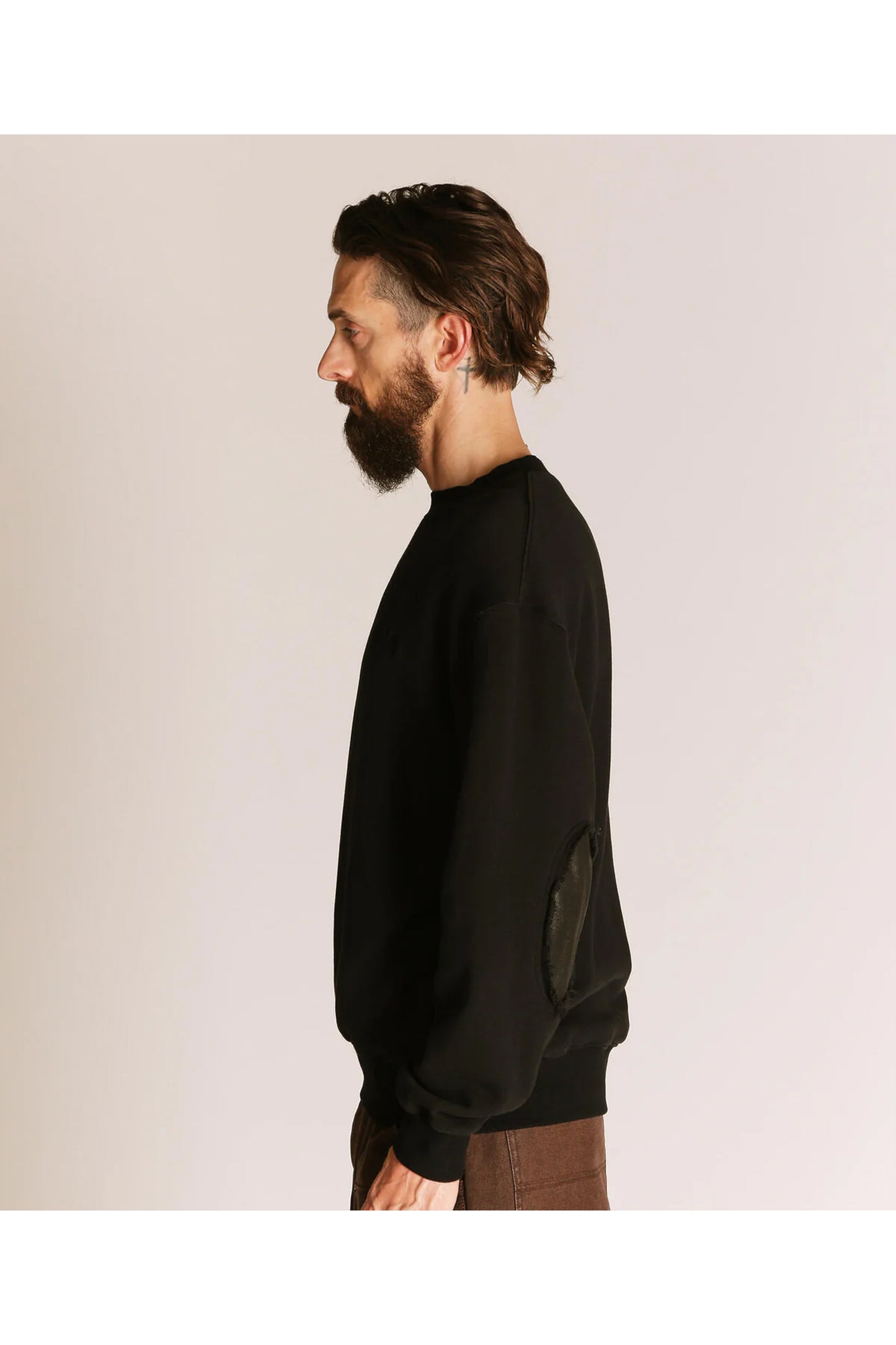 LEATHER ELBOW PATCH SWEAT