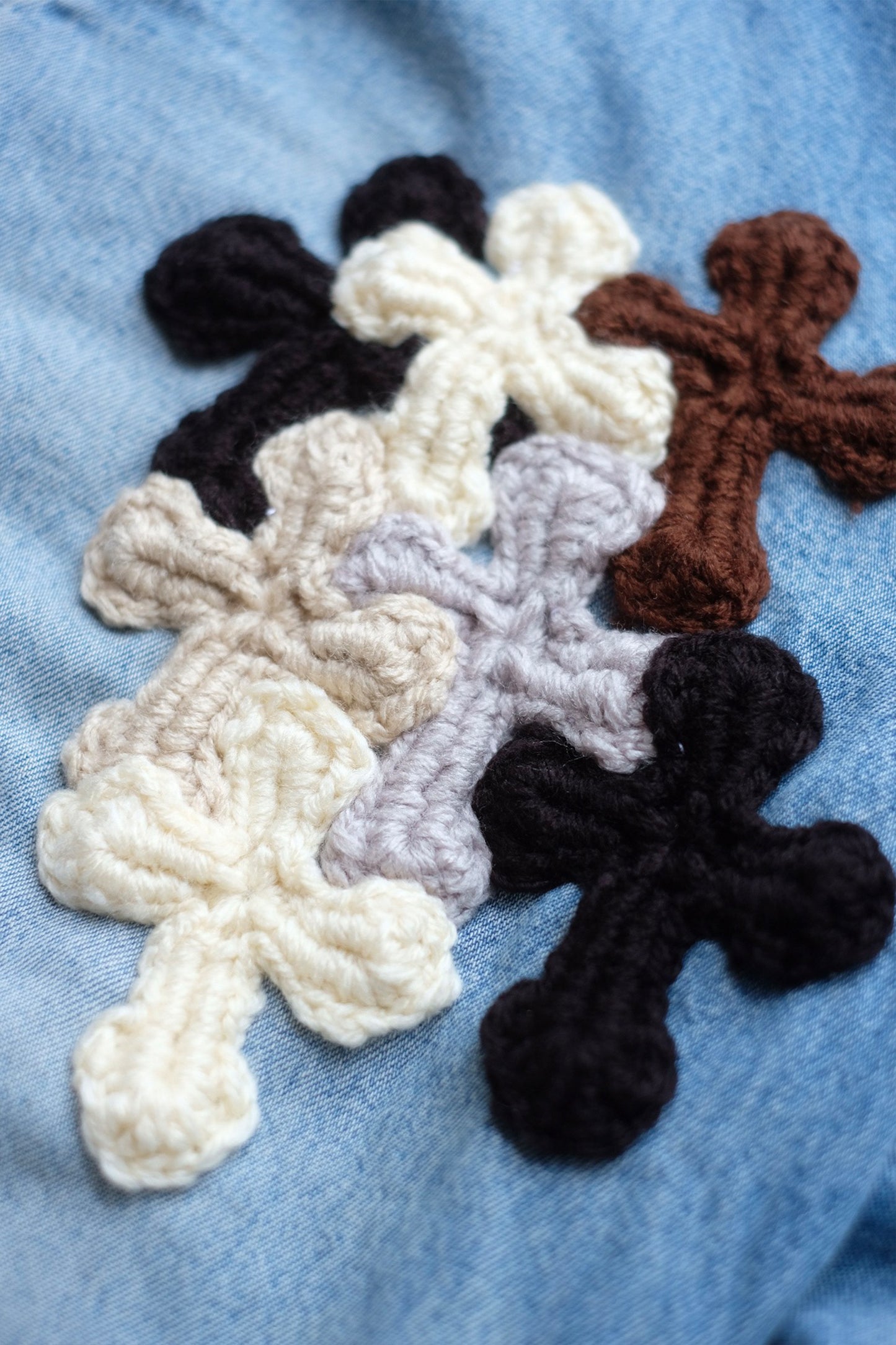 3D cross knit Denim