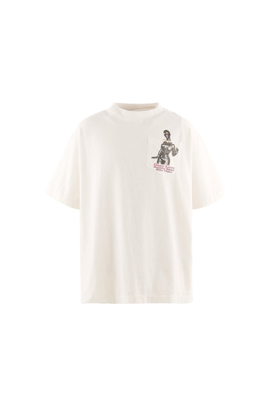 SS T-SHIRT/POCKET/WHITE