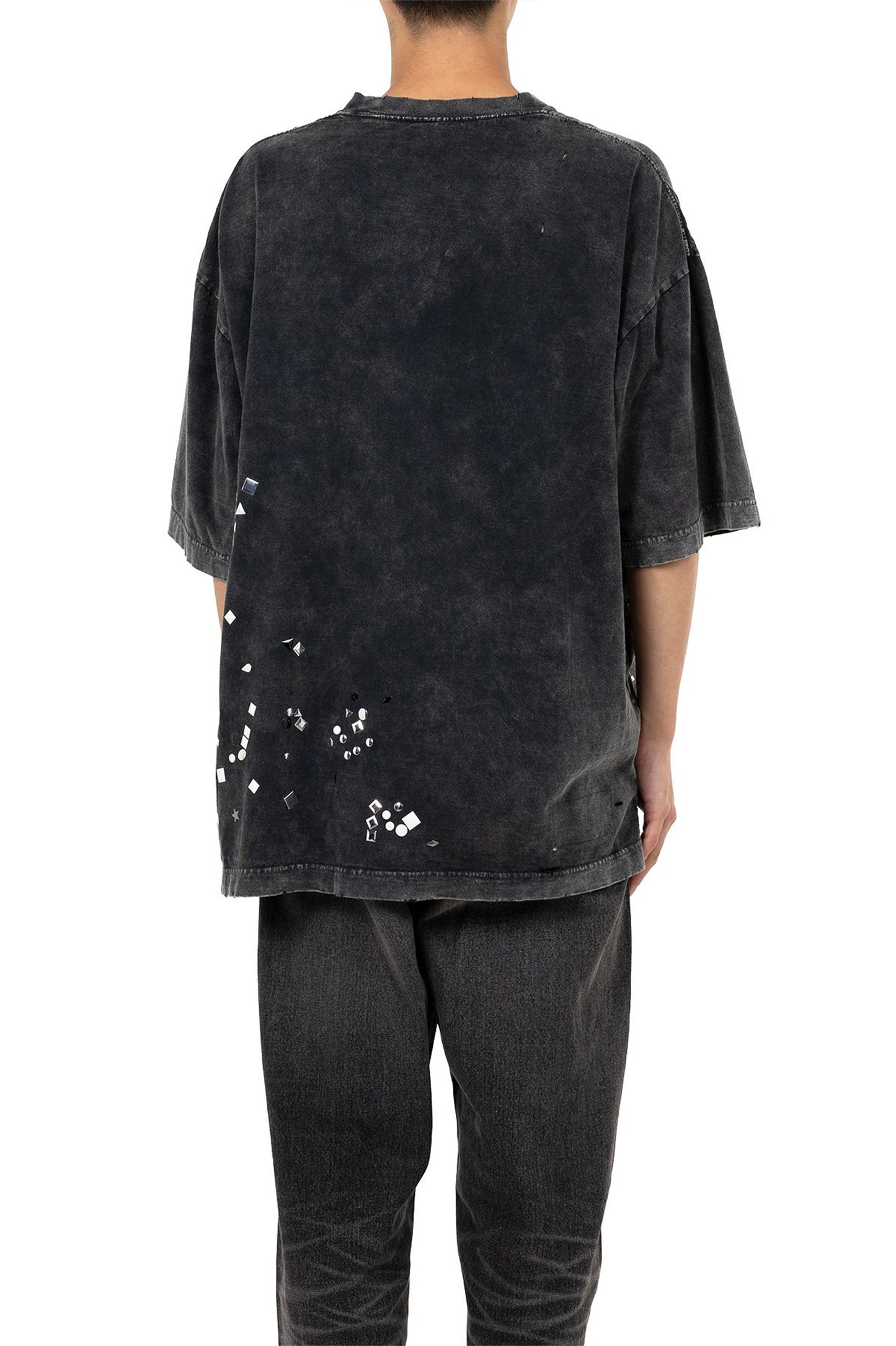 EMBELLISHED BLEACHED TEE