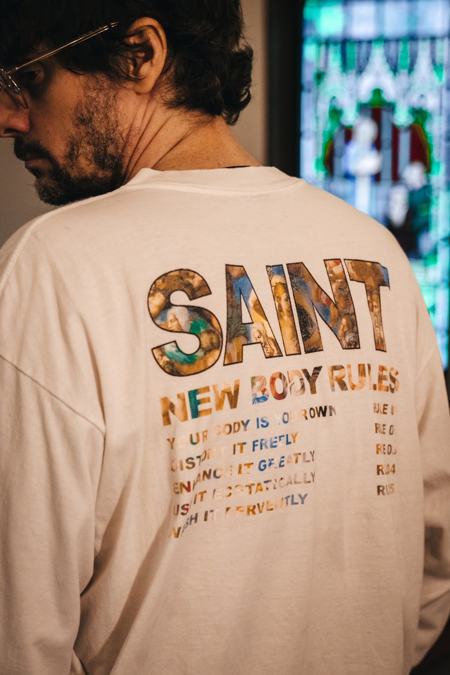 LS TEE/NEW BODY RULES/WHITE