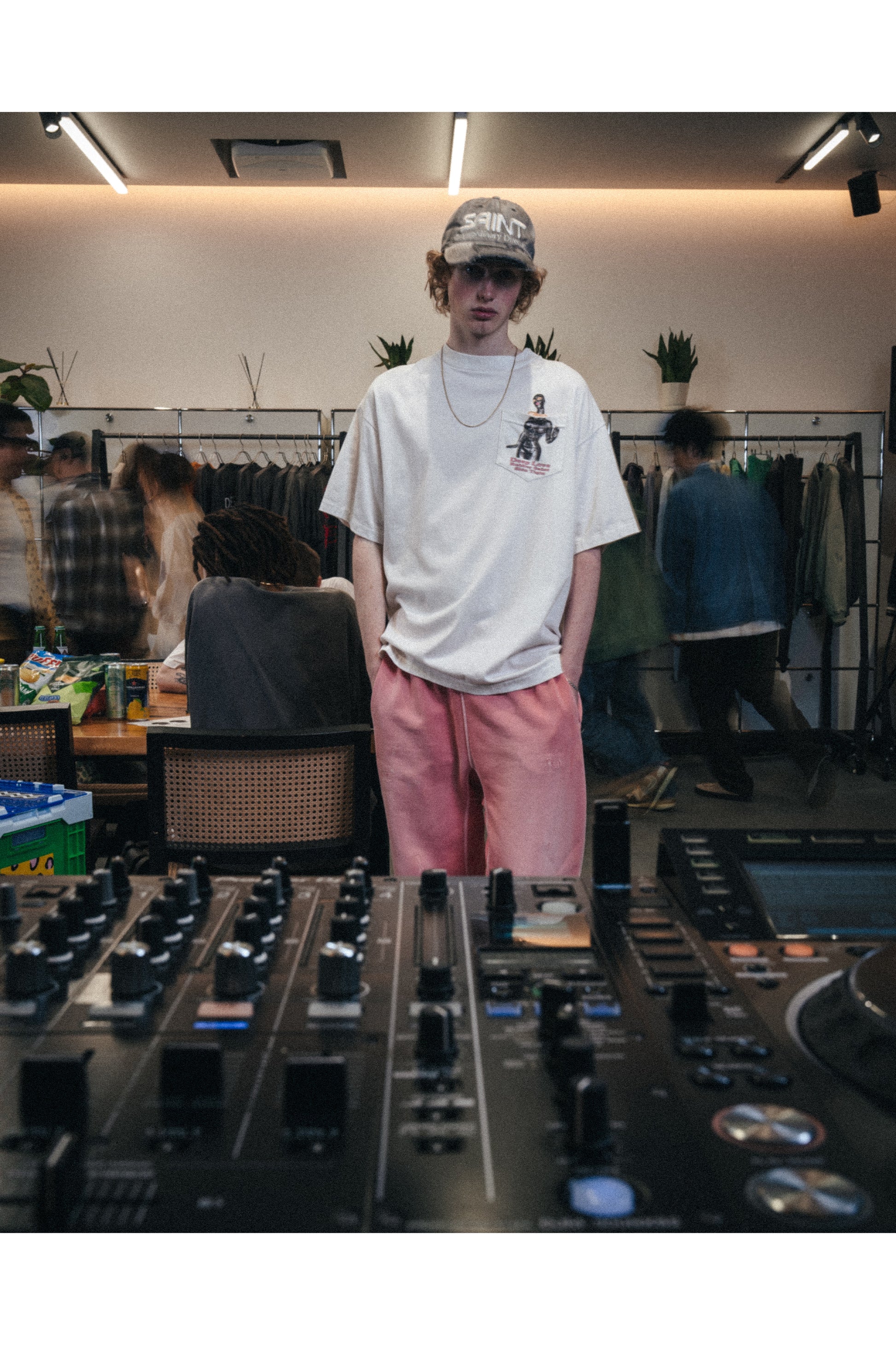 SS T-SHIRT/POCKET/WHITE