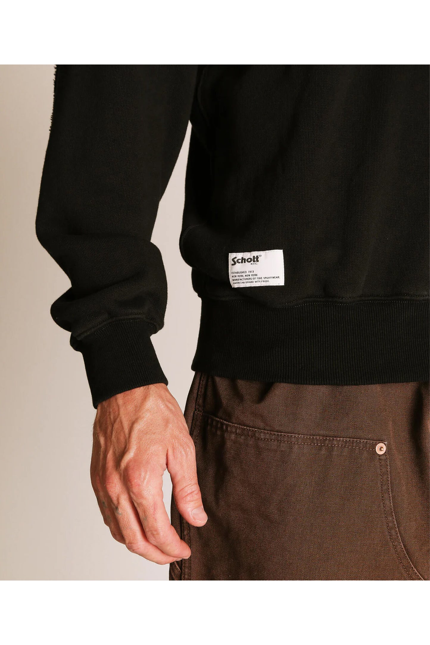 LEATHER ELBOW PATCH SWEAT