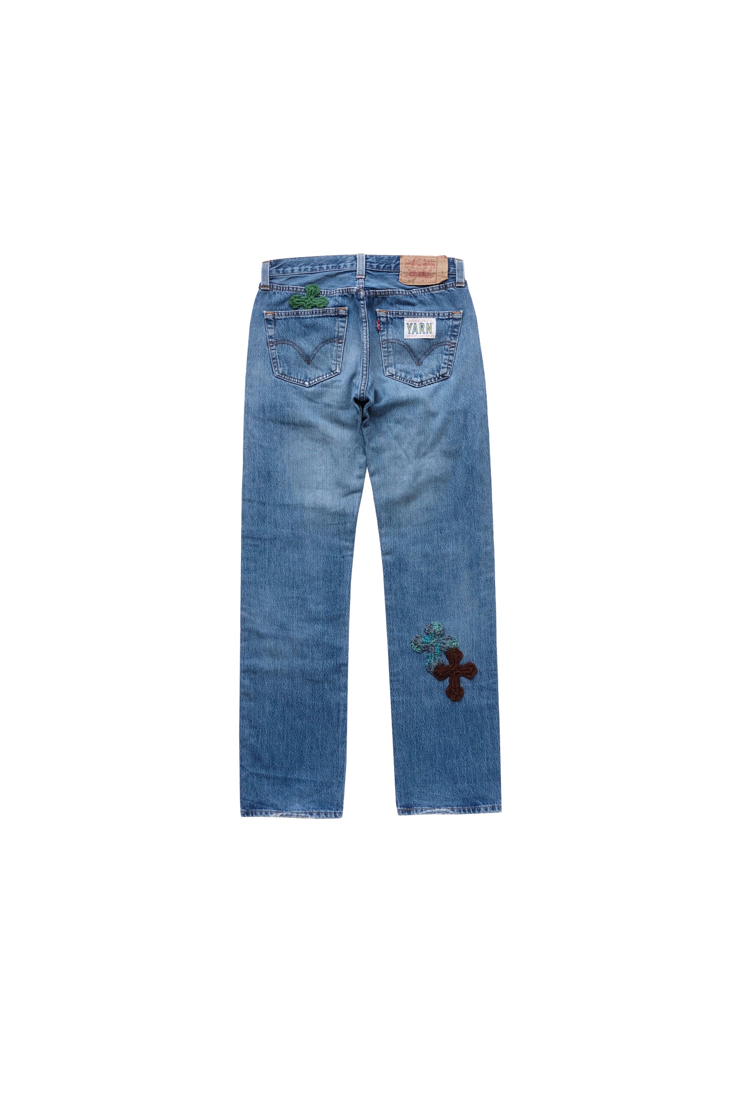 3D cross knit Denim