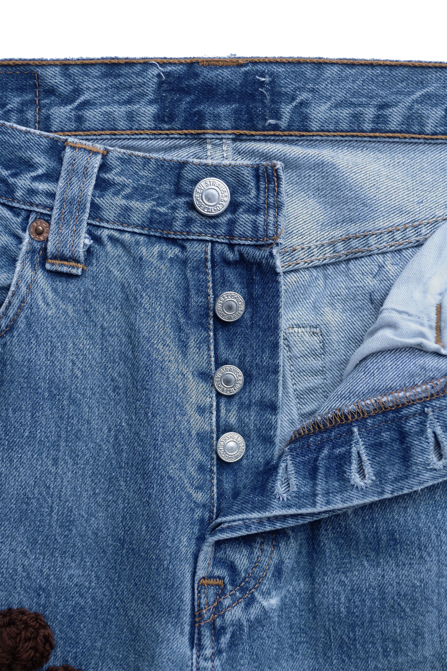 3D cross knit Denim