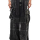 COTTON SATIN CARGO TROUSERS
