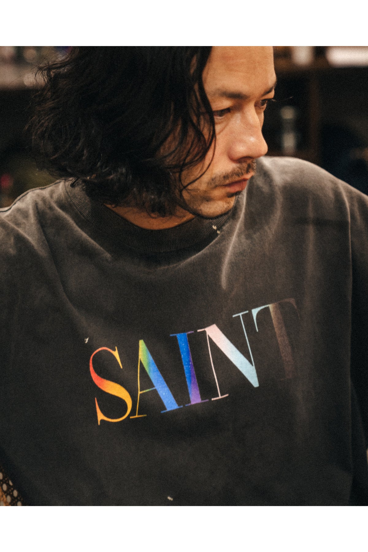 LS T-SHIRT/SAINT/BLACK