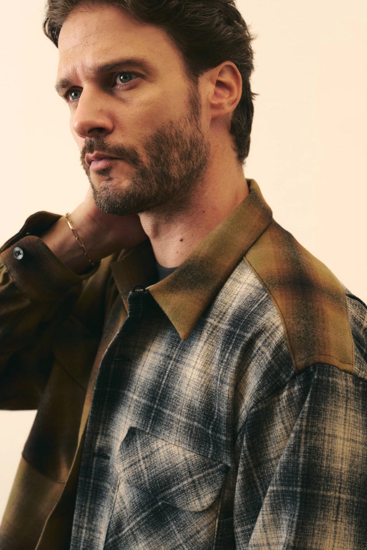 AOOS X PENDLETON OPEN CPLLAR CHECKED SHIRT