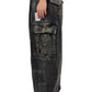 COTTON SATIN CARGO TROUSERS