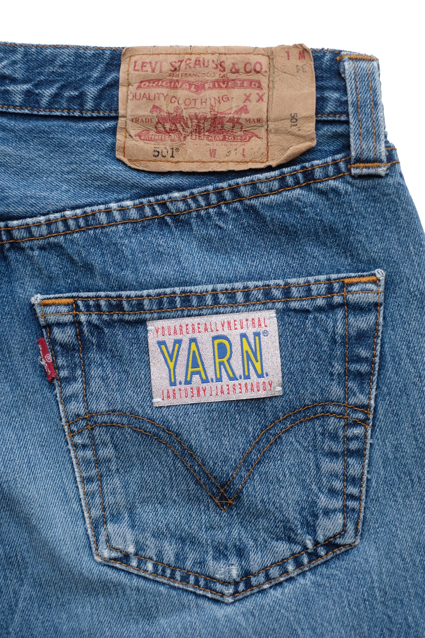 3D cross knit Denim