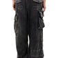 COTTON SATIN CARGO TROUSERS
