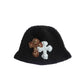 3D cross knit hat